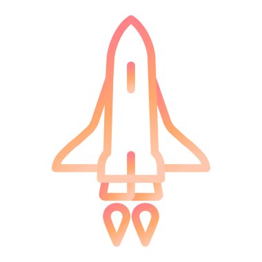 Uzay Mekiği modern simge vektör çizimi 