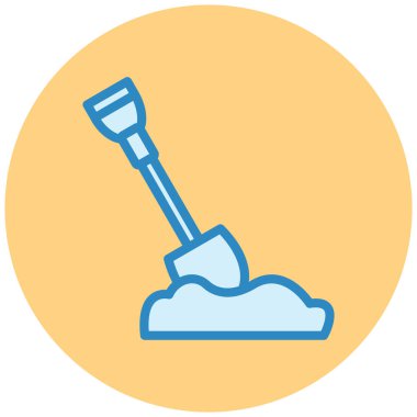 Kürek. Web simgesi basit illüstrasyon