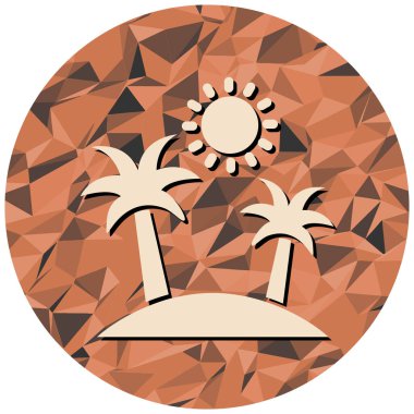 Hurma ağaçları ve güneş.