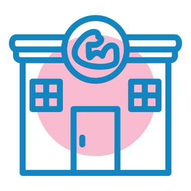 spor salonu web simgesi basit illüstrasyon