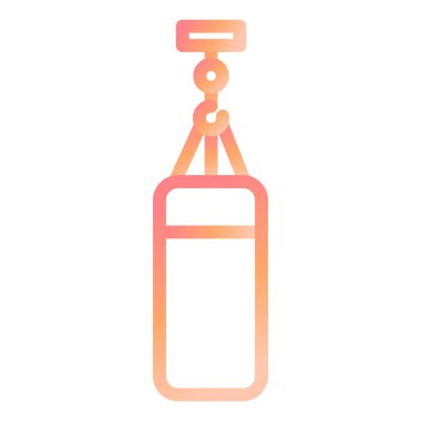 Kum Torbası modern ikon vektör illüstrasyonu yumruklanıyor 