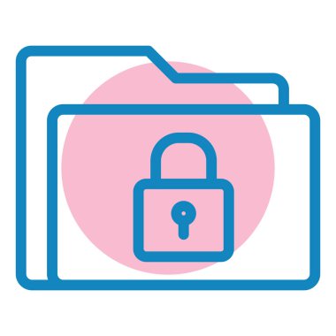 Kilit. Web simgesi basit illüstrasyon