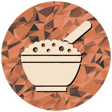 yiyecek simgesi arkaplanda çizgi film tarzı