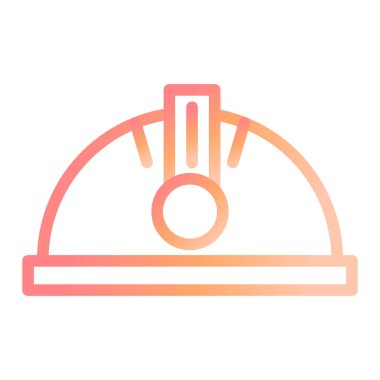 İnşaat Miğferi Modern ikon vektör çizimi 