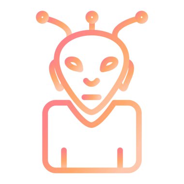 Uzaylı simgesi vektör illüstrasyonu 