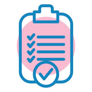 Kontrol listesi. Web simgesi basit illüstrasyon