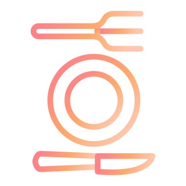 Yiyecek ve içecek ikonunun vektör illüstrasyonu