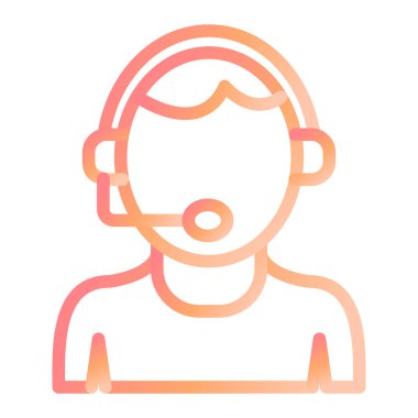 Müşteri Hizmetleri. Web simgesi basit illüstrasyon 