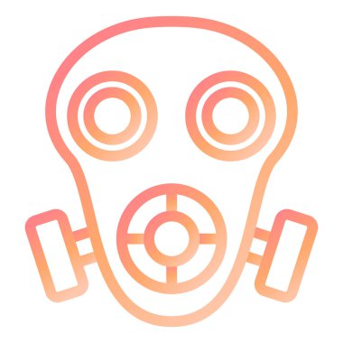 gaz maskesi modern simge vektör illüstrasyonu 