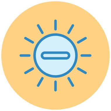 Güneş. Web simgesi basit illüstrasyon