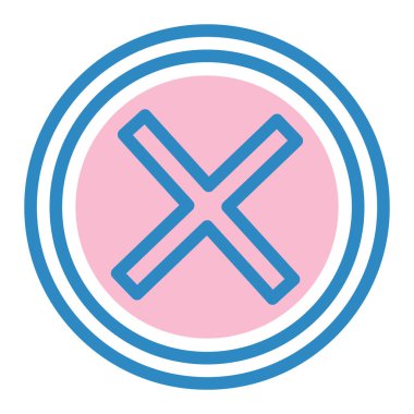 İptal et. Web simgesi basit illüstrasyon