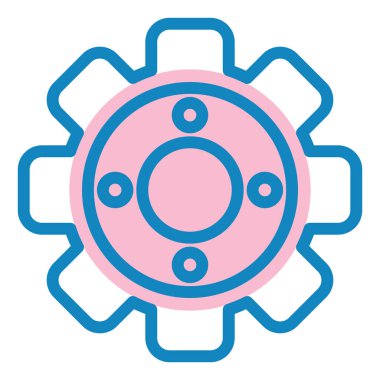 dişli simgesi, vektör illüstrasyonu basit tasarım