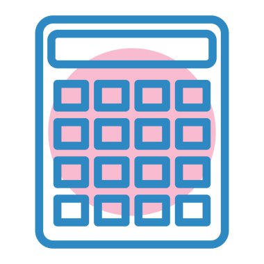 Hesap makinesi. Web simgesi basit illüstrasyon