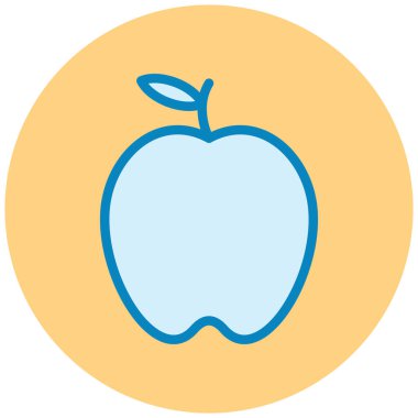 Elma. Web simgesi basit illüstrasyon