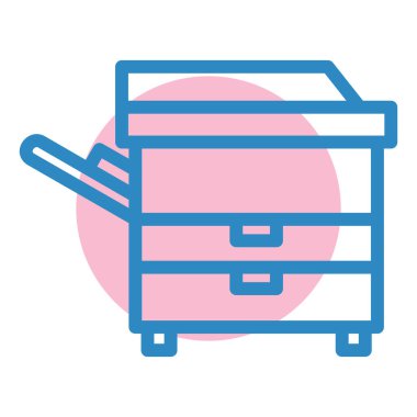 Çekmecede. Web simgesi basit illüstrasyon