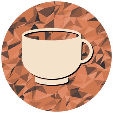 Kahve fincanı ikonu. Web için çay fincanı vektör simgelerinin düz çizimi