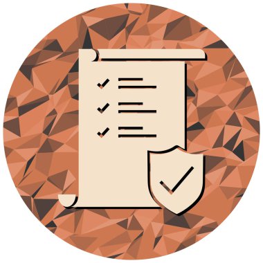 Bir kalkan simgesinin vektör illüstrasyonu