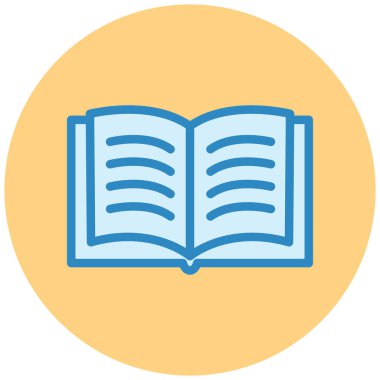 Kitap. Web simgesi basit illüstrasyon