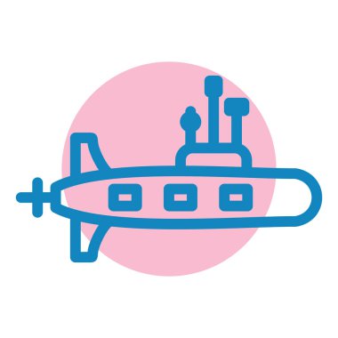 Denizaltı. Web simgesi basit illüstrasyon