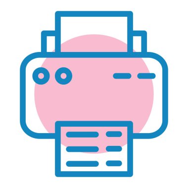 Yazıcı modern simgesinin vektör illüstrasyonu