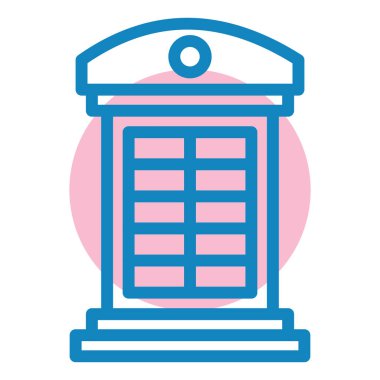 Bina. Web simgesi basit illüstrasyon