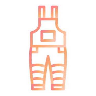 Bahçıvan Takım Elbisesi Modern ikon vektör illüstrasyonu 