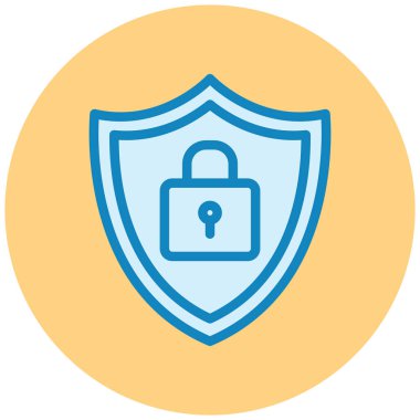 Kalkan. Web simgesi basit illüstrasyon