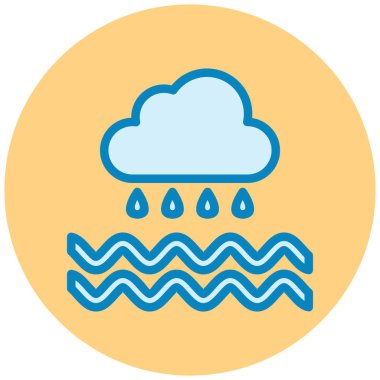Yağmur. Web simgesi basit illüstrasyon