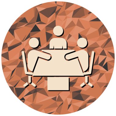 iş toplantısı simgesi vektör illüstrasyon tasarımı