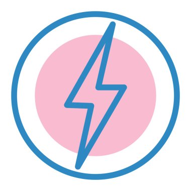 Yıldırım. Web simgesi basit illüstrasyon