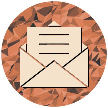 Mektup. Web simgesi basit illüstrasyon