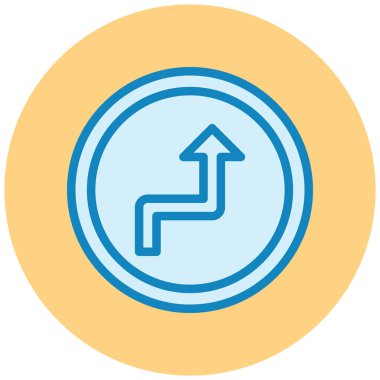 Yol işareti simgesi, vektör illüstrasyonu basit tasarım