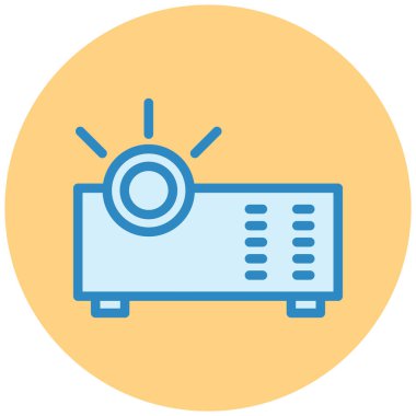 Projektör simgesinin vektör illüstrasyonu
