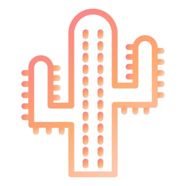 Bir kaktüs simgesinin vektör çizimi