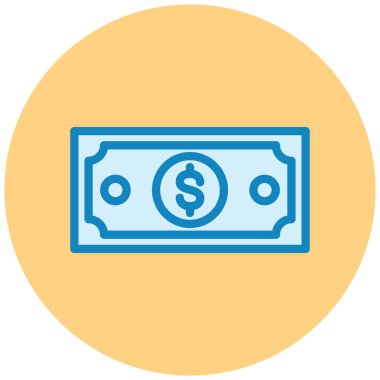 Dolar. Web simgesi basit illüstrasyon