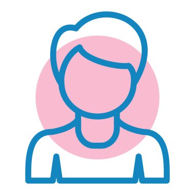 Kadın. Web simgesi basit illüstrasyon