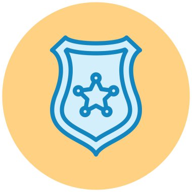 Kalkan. Web simgesi basit illüstrasyon