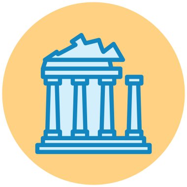 Banka. Web simgesi basit illüstrasyon