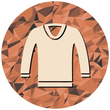 Gömlek ikonu. Web tasarımı için kıyafet vektör logosu konseptinin düz çizimi