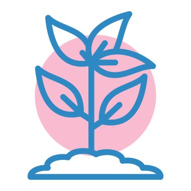 Bitki. Web simgesi basit illüstrasyon