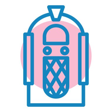 Sırt çantası. Web simgesi basit illüstrasyon