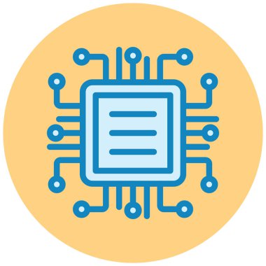 Çip. Web simgesi basit illüstrasyon