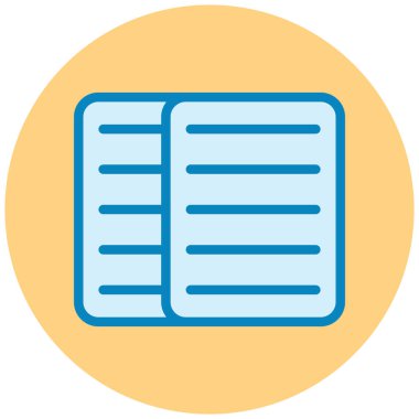 Kitap. Web simgesi basit illüstrasyon