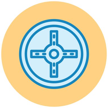 Yol işareti simgesi, vektör illüstrasyonu basit tasarım