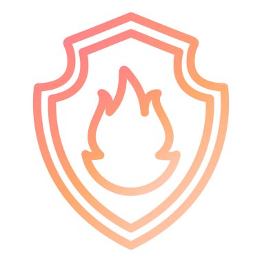 Kalkan. Web simgesi basit illüstrasyon 