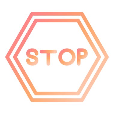 Stop Sign modern icon vector illustration 