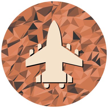 Uçak. Web simgesi basit tasarım