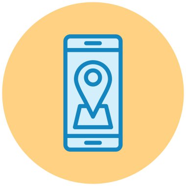 Cep telefonu. Web simgesi basit illüstrasyon