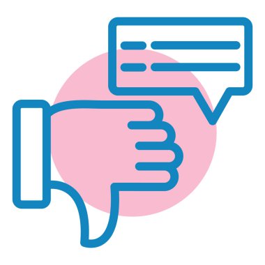 Başparmağını indir. Web simgesi basit illüstrasyon