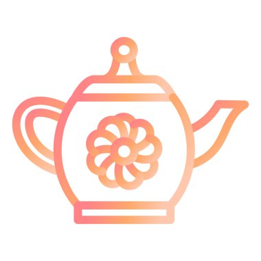 Çay ve çaydanlık vektör çizimi ile çaydanlık